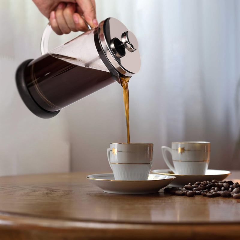 600ml portable French press coffee maker, view 4 - MRSLM