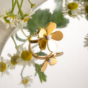 gold daisy flower open ring, view 8 - MRSLM