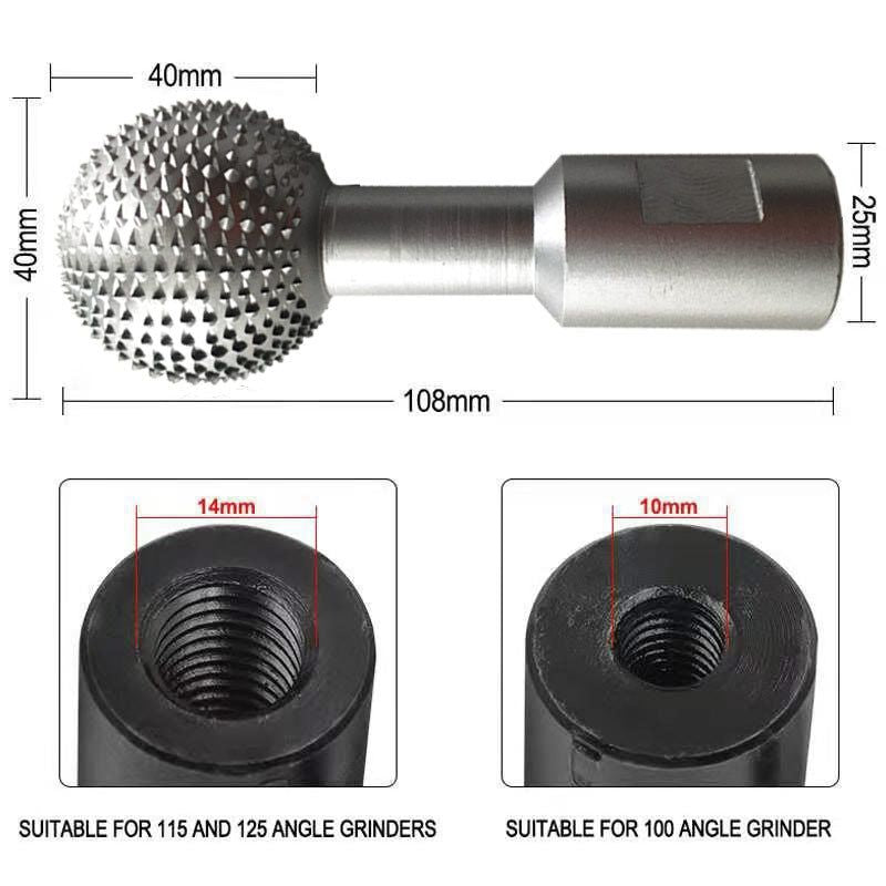 Wood carving grinder attachment, view 8 - MRSLM