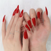 red stiletto press on nails, view 4 - MRSLM