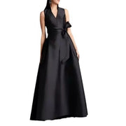 Long black party dress, view 3 - MRSLM