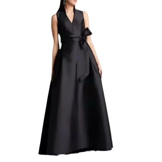 Long black party dress, view 3 - MRSLM