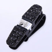 rhinestone flower car sunglass holder, view 11 - MRSLM
