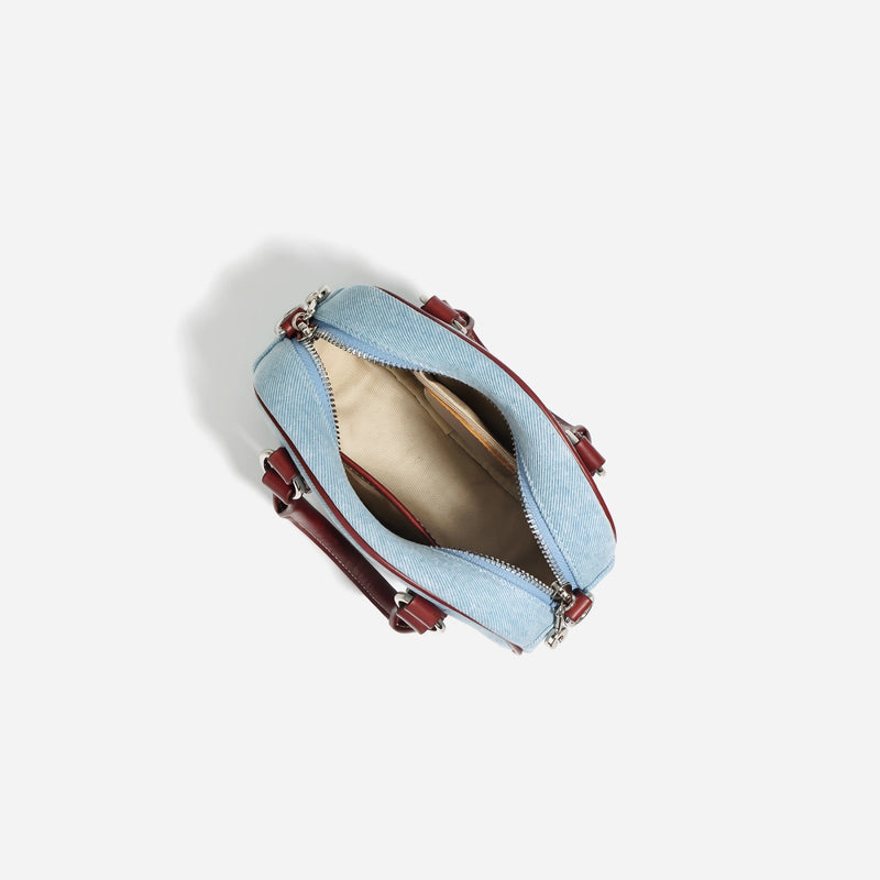 Mini denim handbag, view 10 - MRSLM
