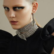 belted rhinestone necklace, view 5 - MRSLM
