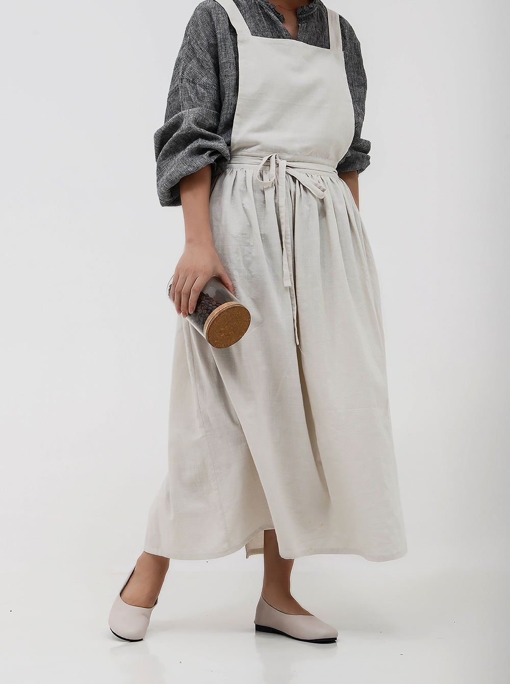 Solid Cotton Kitchen Apron