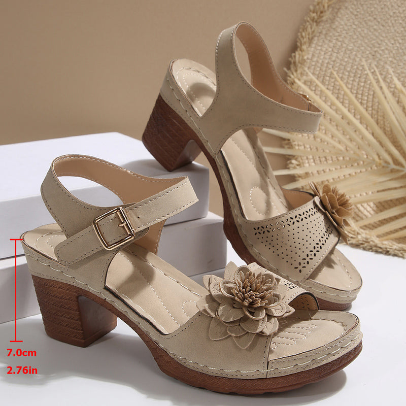 Flower platform sandals, view 7 - MRSLM