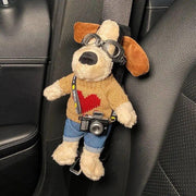 cartoon dog plush seat belt protector, view 5 - MRSLM