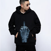 Men's skull finger print hoodie - MRSLM