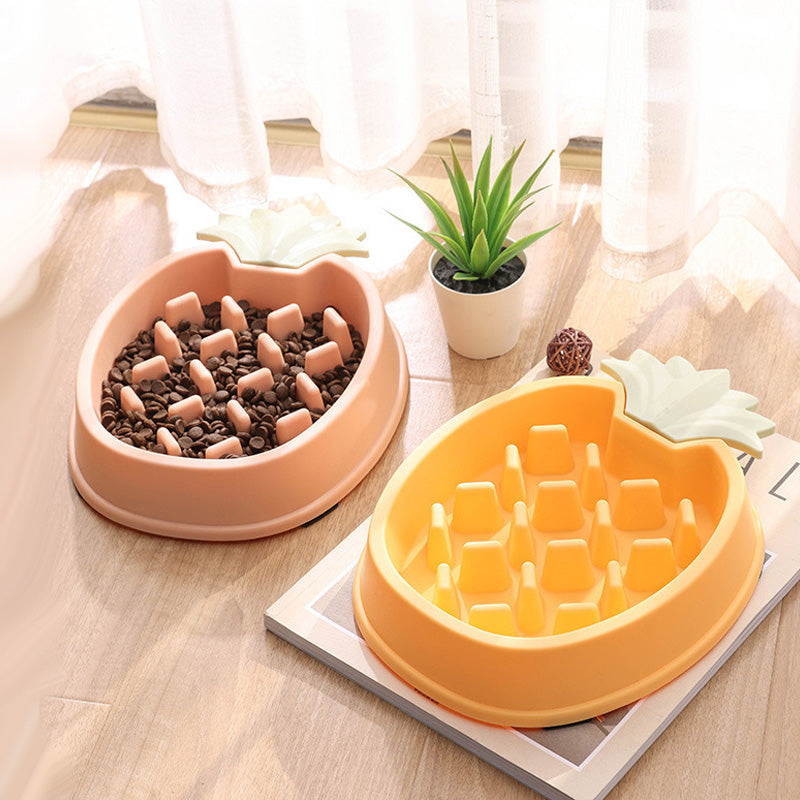 pineapple shape dog slow feeder bowl, view 7 - MRSLM