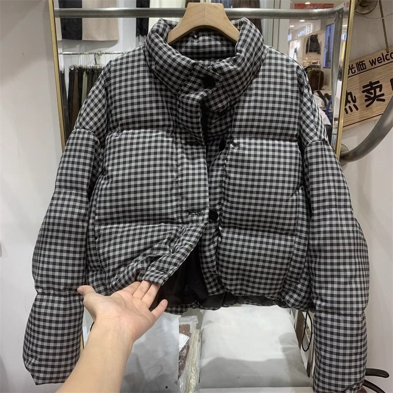 Women's high-waist cropped puffer jacket, view 4 - MRSLM