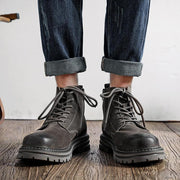 men's vintage leather ankle boots, view 6 - MRSLM
