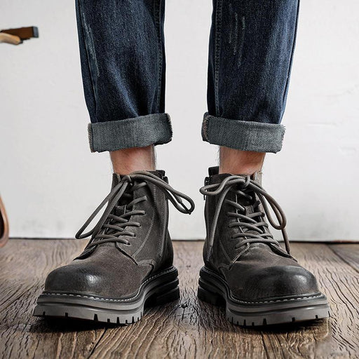 men's vintage leather ankle boots - MRSLM