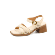 buckle leather sandals, view 2 - MRSLM