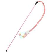 interactive cat teaser toy with butterfly and bell, view 2 - MRSLM