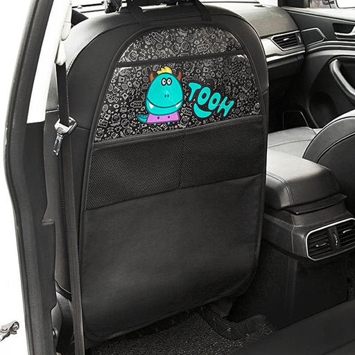 kid-friendly car seat protector with storage - MRSLM