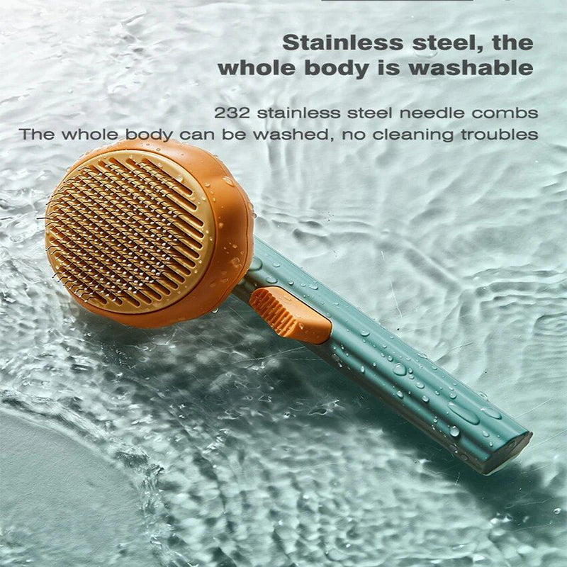 pumpkin pet grooming brush, view 7 - MRSLM