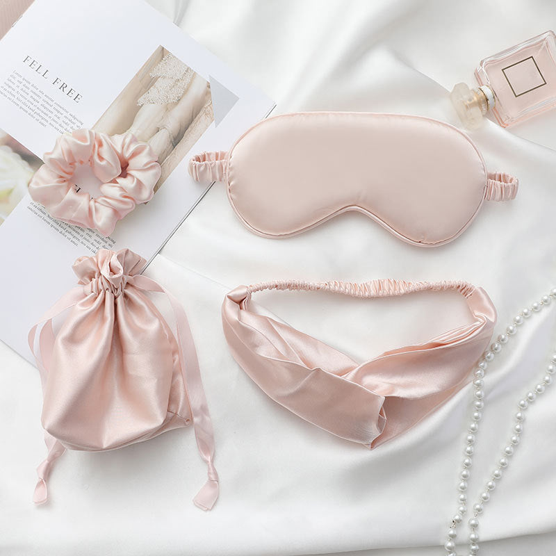 faux silk eye mask and hair rope set, view 7 - MRSLM
