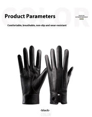 genuine leather fleece-lined gloves, view 4 - MRSLM