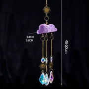 Crystal cloud sun catcher wind chime, view 6 - MRSLM
