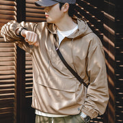 men's half-zip hooded jacket, view 4 - MRSLM