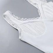 lace strap mini A-line dress, view 7 - MRSLM