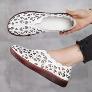 floral slip-on flat sandals, view 3 - MRSLM