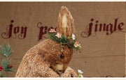 Mother and child rabbit grass woven decor, view 7 - MRSLM