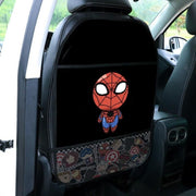 kids car seat protector with pockets, view 3 - MRSLM