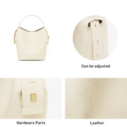 genuine leather bucket bag, view 10 - MRSLM