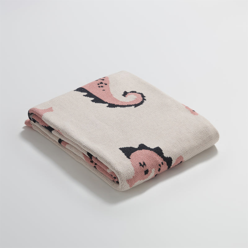 cute sea horse cotton blanket, view 2 - MRSLM