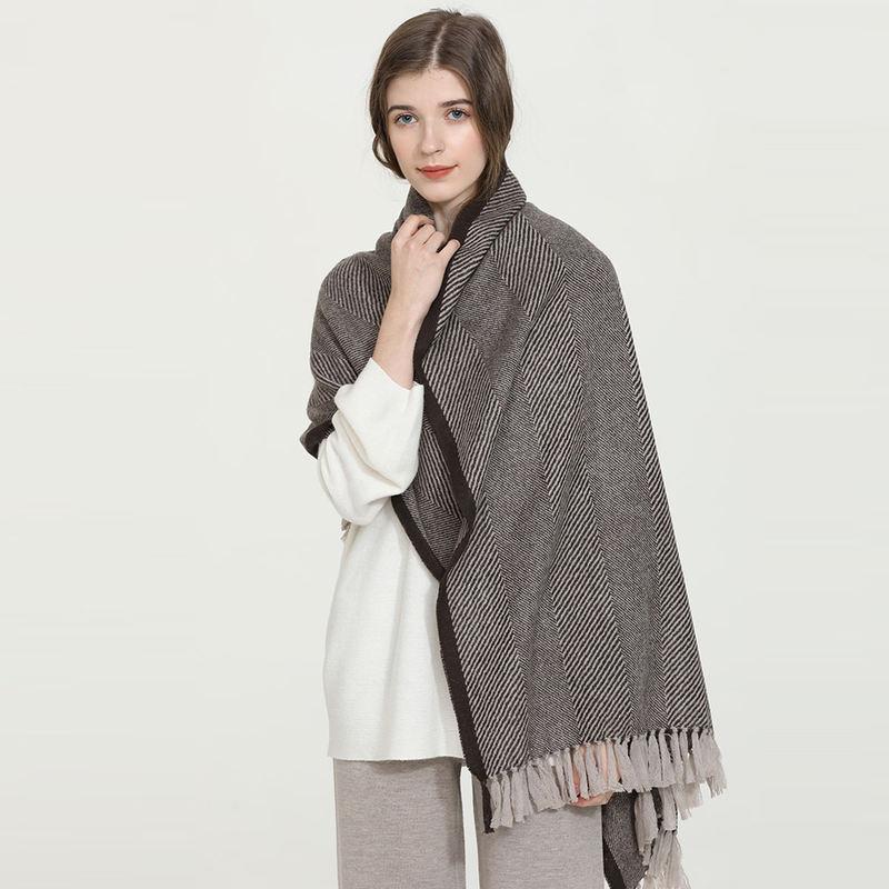100% wool plaid twill scarf, view 4 - MRSLM