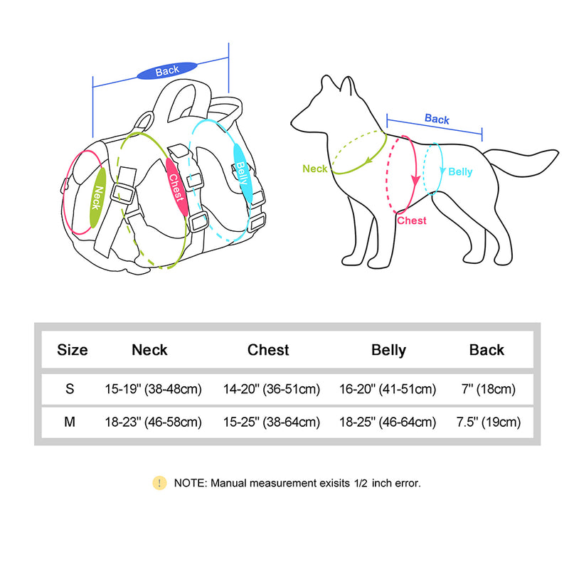 waterproof breathable dog harness, view 8 - MRSLM