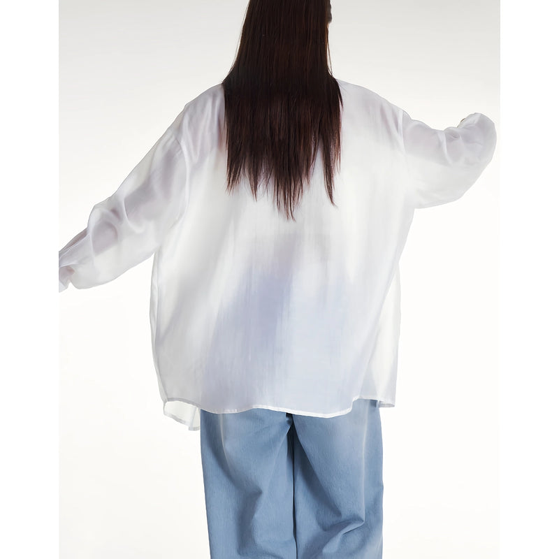 Elegant Women's Turn Down Collar Office Blouse