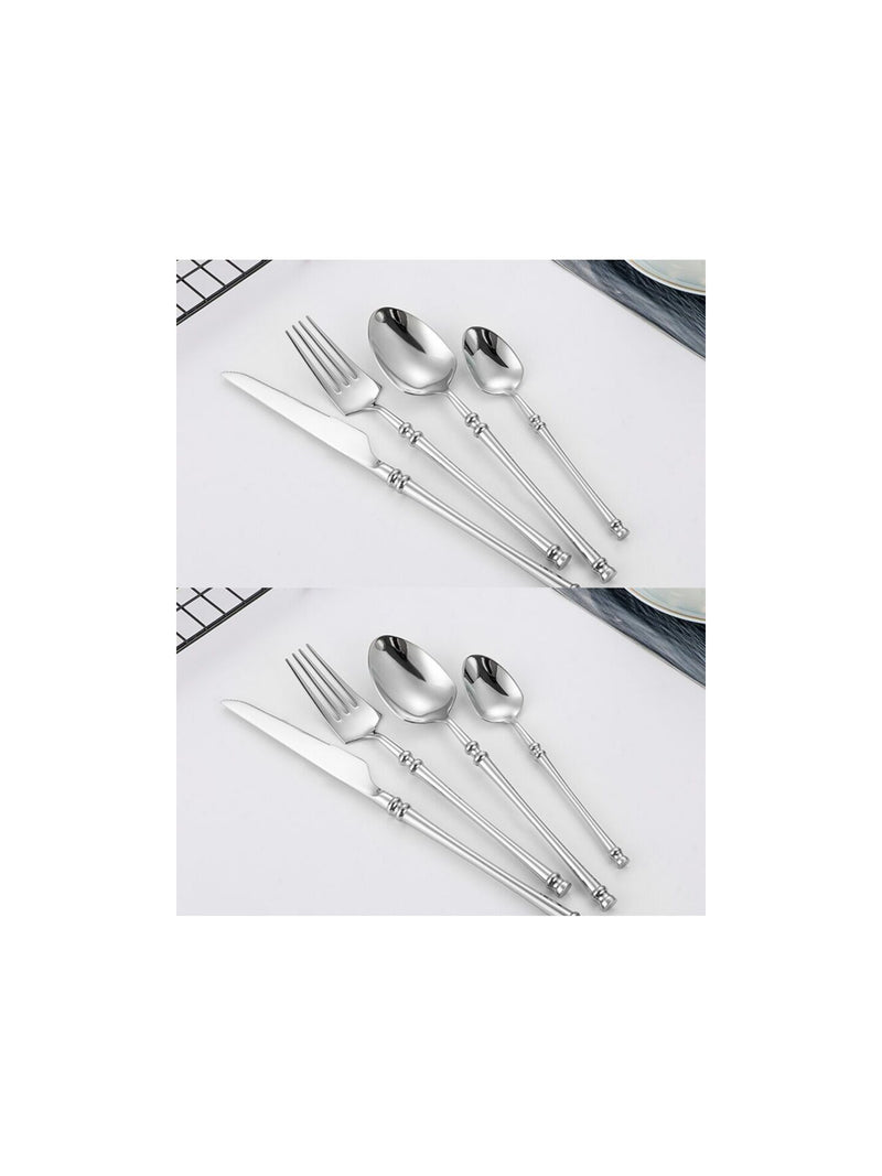 stainless steel western steak knife fork spoon set, view 10 - MRSLM