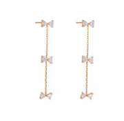 long silver bowknot earrings, view 2 - MRSLM