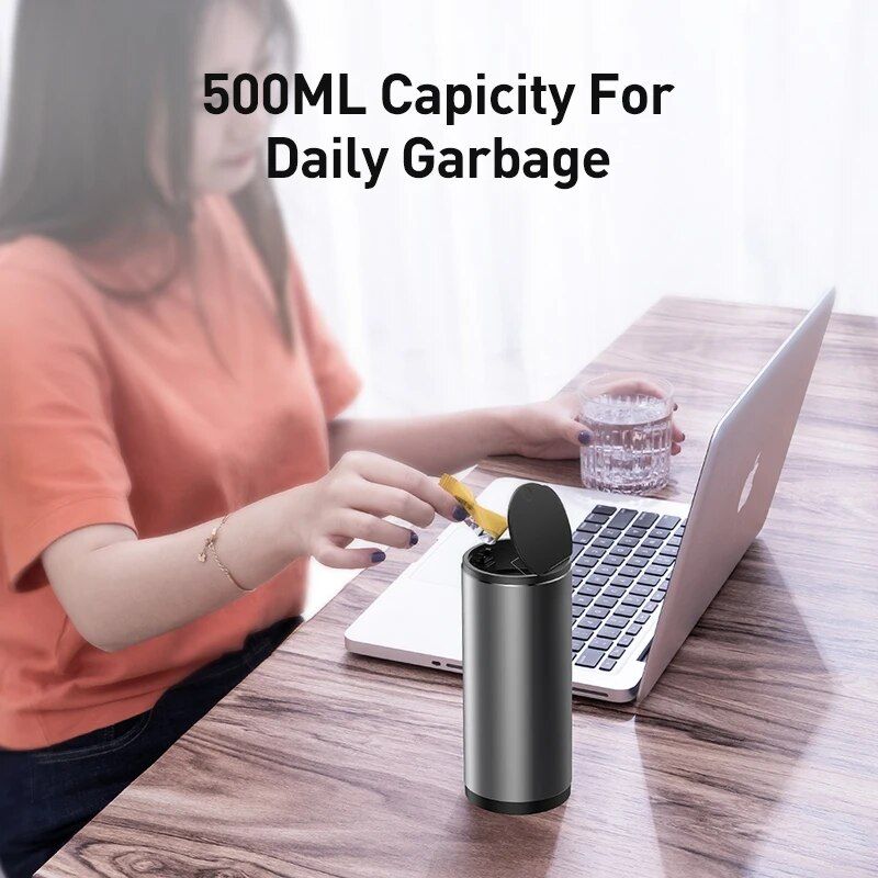 car trash bin with click lid, view 6 - MRSLM