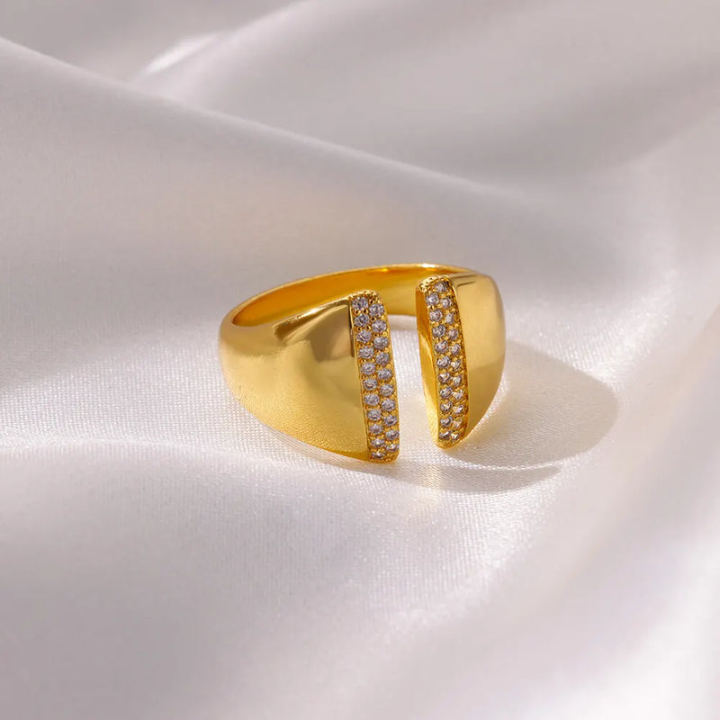 mini zircon stainless steel ring, view 8 - MRSLM