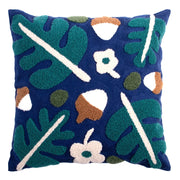 floral embroidery cushion cover, view 2 - MRSLM