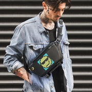 pixel art sling bag with Bluetooth speaker, view 3 - MRSLM