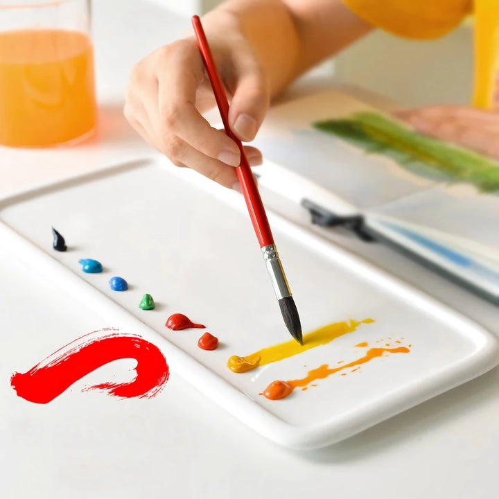 Ceramic Rectangular Color Palette for Watercolor &amp; Gouache Painting