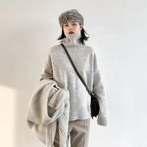 women's turtleneck sweater, view 7 - MRSLM