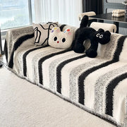 Striped chenille sofa cover throw - MRSLM