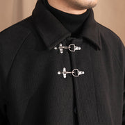 thick warm baggy lapel coat, view 4 - MRSLM