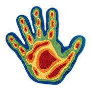 hand tufted art rug with 3d hand design, view 2 - MRSLM