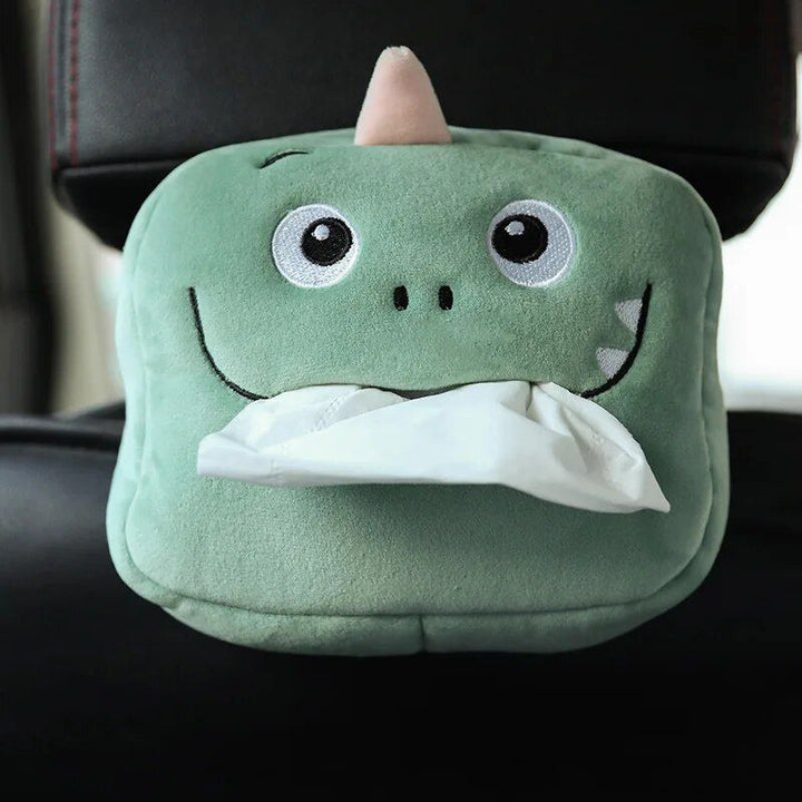 Adorable Plush Animal Car Tissue Holder - Napkin Dispenser for Auto & Home