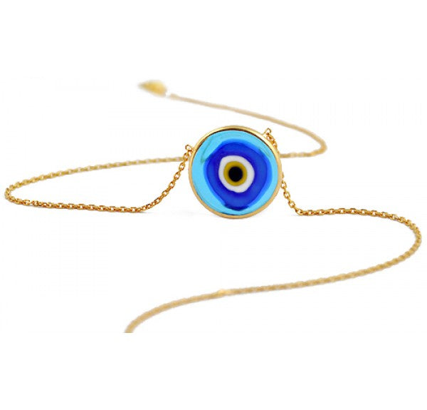 women's 925 silver blue eye necklace, view 5 - MRSLM