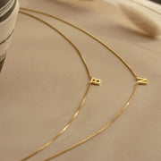 gold name pendant necklace, view 4 - MRSLM