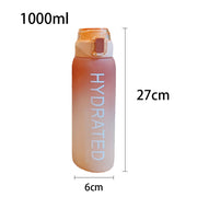 large capacity gradient frosted water bottle, view 10 - MRSLM