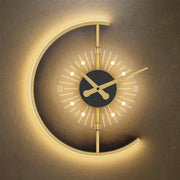 LED wall lamp with clock, view 3 - MRSLM